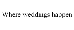 WHERE WEDDINGS HAPPEN trademark