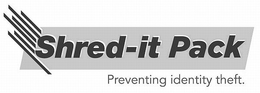 SHRED-IT PACK PREVENTING IDENTITY THEFT. trademark