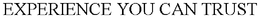 EXPERIENCE YOU CAN TRUST trademark