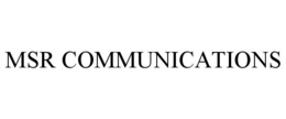 MSR COMMUNICATIONS trademark