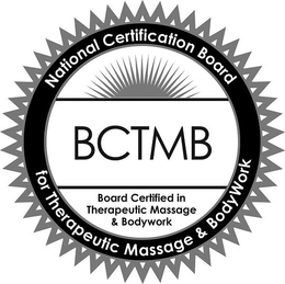 NATIONAL CERTIFICATION BOARD FOR THERAPEUTIC MASSAGE & BODYWORK BCTMB BOARD CERTIFIED IN THERAPEUTIC MASSAGE & BODYWORK trademark