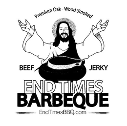 PREMIUM OAK - WOOD SMOKED BEEF JERKY END TIMES BARBEQUE ENDTIMESBBQ.COM trademark
