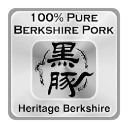 100% PURE BERKSHIRE PORK HERITAGE BERKSHIRE trademark