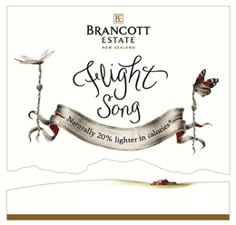 BE BRANCOTT ESTATE NEW ZEALAND FLIGHT SONG NATURALLY 20% LIGHTER IN CALORIES* trademark