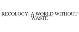 RECOLOGY: A WORLD WITHOUT WASTE trademark
