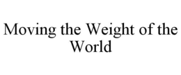 MOVING THE WEIGHT OF THE WORLD trademark