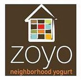 ZOYO NEIGHBORHOOD YOGURT trademark