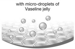 WITH MICRO-DROPLETS OF VASELINE JELLY trademark
