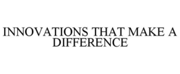 INNOVATIONS THAT MAKE A DIFFERENCE trademark