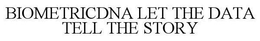 BIOMETRICDNA LET THE DATA TELL THE STORY trademark