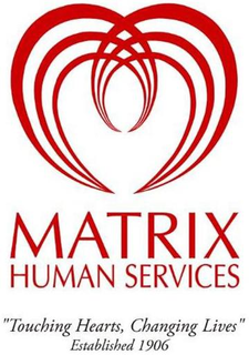 MATRIX HUMAN SERVICES "TOUCHING HEARTS, CHANGING LIVES" ESTABLISHED 1906 trademark