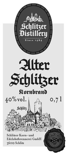 ALTER SCHLITZER SINCE 1585 ALTER SCHLITZER KORNBRAND 40% VOL. 0,71 SCHLIZ SCHLITZER KORN-UND EDELOBSTBRENNEREI GMBH 36110 SCHLITZ trademark