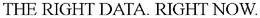 THE RIGHT DATA. RIGHT NOW. trademark