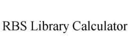 RBS LIBRARY CALCULATOR trademark