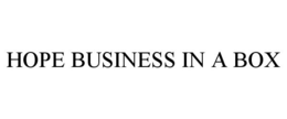 HOPE BUSINESS IN A BOX trademark