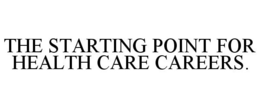 THE STARTING POINT FOR HEALTH CARE CAREERS. trademark