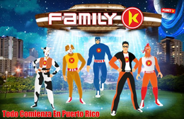 FAMILY K COWY ASH SUPER K RICKY ROOSTER PLANET K TODO COMIENZA EN PUERTO RICO trademark