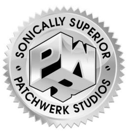 P W R SONICALLY SUPERIOR PATCHWERK STUDIOS trademark
