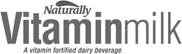 NATURALLY VITAMINMILK A VITAMIN FORTIFIED DAIRY BEVERAGE trademark