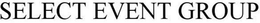 SELECT EVENT GROUP trademark