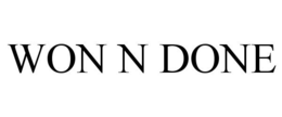 WON N DONE trademark