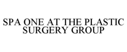 SPA ONE AT THE PLASTIC SURGERY GROUP trademark