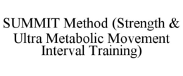 SUMMIT METHOD (STRENGTH & ULTRA METABOLIC MOVEMENT INTERVAL TRAINING) trademark