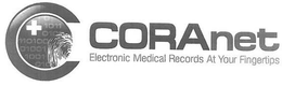 C CORANET ELECTRONIC MEDICAL RECORDS AT YOUR FINGERTIPS trademark