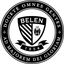 BELEN IHS 1854 DOCETE OMNES GENTES AD MAJOREM DEI GLORIAM trademark