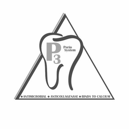 P3 PERIO SYSTEM ANTIMICROBIAL ANTICOLLAGENASE BINDS TO CALCIUM trademark