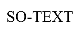 SO-TEXT trademark