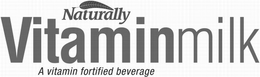 NATURALLY VITAMINMILK A VITAMIN FORTIFIED BEVERAGE trademark