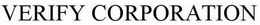 VERIFY CORPORATION trademark