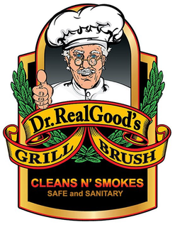 DR. REALGOOD'S GRILL BRUSH CLEANS N' SMOKES SAFE AND SANITARY trademark
