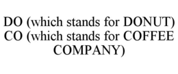 DO (WHICH STANDS FOR DONUT) CO (WHICH STANDS FOR COFFEE COMPANY) trademark