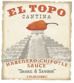 EL TOPO CANTINA HABENERO-CHIPOTLE SAUCE "SHAKE & SAVOUR" 5 FL. OZ (148ML) trademark