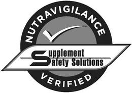 NUTRAVIGILANCE VERIFIED SUPPLEMENT SAFETY SOLUTIONS trademark