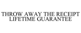 THROW AWAY THE RECEIPT LIFETIME GUARANTEE trademark