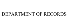 DEPARTMENT OF RECORDS trademark