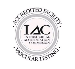 IAC INTERSOCIETAL ACCREDITATION COMMISSION · ACCREDITED FACILTY · VASCULAR TESTING · trademark