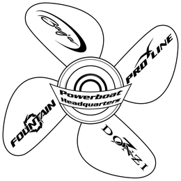 POWERBOAT HEADQUARTERS FOUNTAIN BAJA PROLINE DONZI trademark