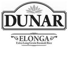 DUNAR ELONGA EXTRA LONG GRAIN BASMATI RICE trademark