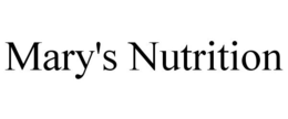MARY'S NUTRITION trademark
