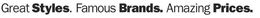 GREAT STYLES. FAMOUS BRANDS. AMAZING PRICES trademark