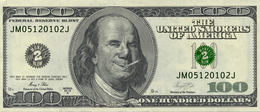 100 100 FEDERAL RESERVE BLUNT JM05120102J THE UNITED SMOKERS OF AMERICA MONEY M 2 B BLOW 100 MONEY M 2 B BLOW THIS WRAP IS INTENDED FOR SMOKING PURPOSES ONLY. THIS WRAP IS NOT A FORM OF LEGAL TENDER D 4 TREASURY OF THE UNITED STATES SERIES 2013 A JM05120102J D 36 SECRETARY OF THE TREASURY 100 100 100 FRANKLIN ONE HUNDRED DOLLARS trademark