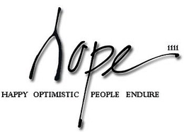 HOPE 1111 HAPPY OPTIMISTIC PEOPLE ENDURE trademark