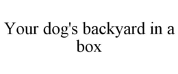 YOUR DOG'S BACKYARD IN A BOX trademark