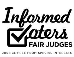 INFORMED VOTERS FAIR JUDGES JUSTICE FREE FROM SPECIAL INTERESTS trademark