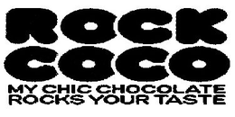 ROCK COCO MY CHIC CHOCOLATE ROCKS YOUR TASTE trademark