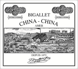 3 DIPLOMES D'HONNEUR BIGALLET CHINA CHINA AMER DEPUIS 1872 F. BIGALLETT ET FRÈRES trademark